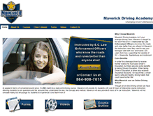 Tablet Screenshot of maverickdrivingacademy.net